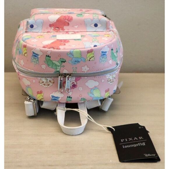 Loungefly Women\'s Pink Disney Pixar Characters On Clouds Mini Backpack